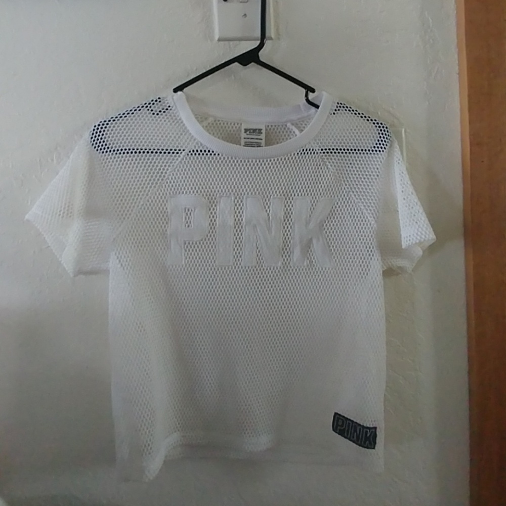 VS Pink mesh top